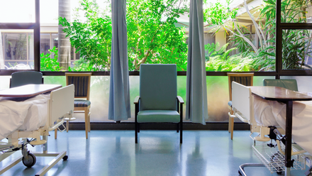 An empty hospital room