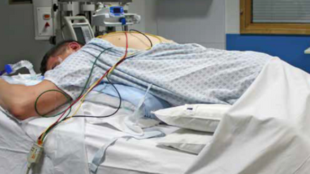 A patient in the prone position