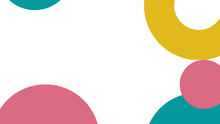 A group of multi coloured circles in different sizes in pink, orange, yellow and teal