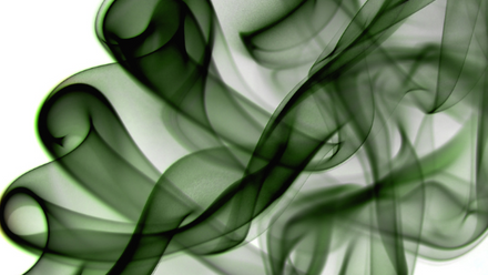 Plumes of green and black gas